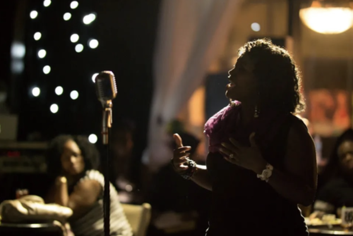 Poet Pianir performs at “On the B Side,” where artists across generations share the stage under a simple principle: respect the mic.”On the B Side” returns to Red Rooster on Sunday, April 12 with its signature poetry slam.