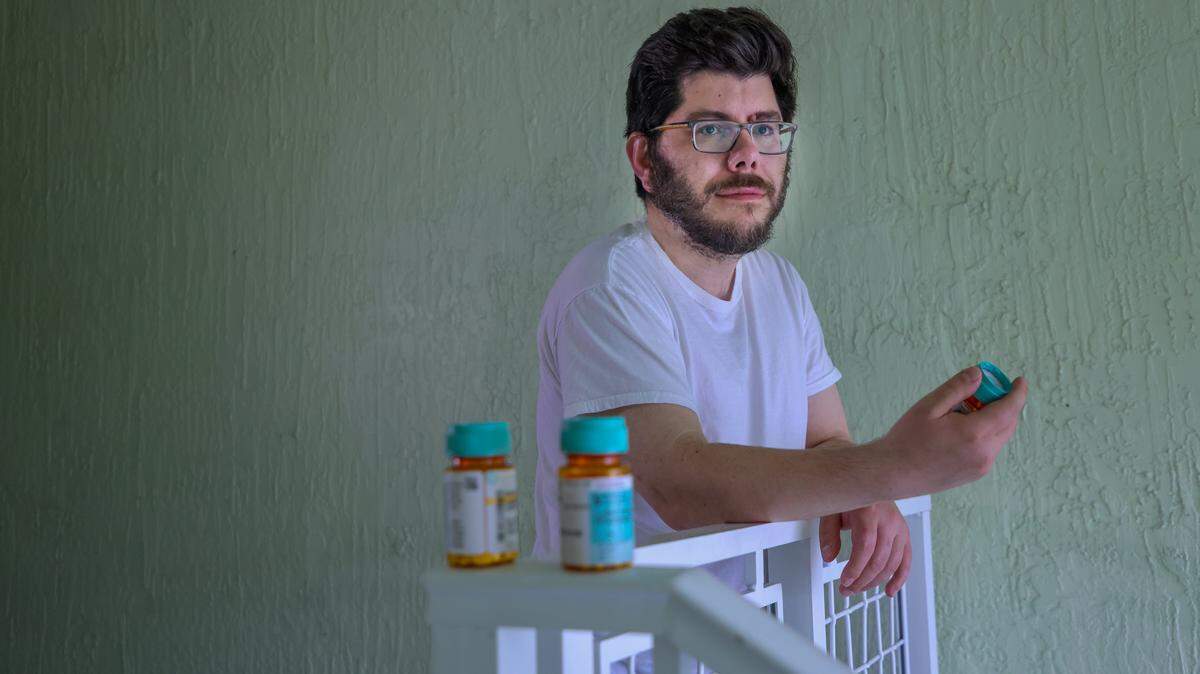 Security guard and Brownsville resident Nicholas Ostermann pays $198 a month for his Obamacare plan, which helps him afford his ADHD medication. He’s worried about whether he can pay his monthly premium once covid-era subsidies expire next year.
