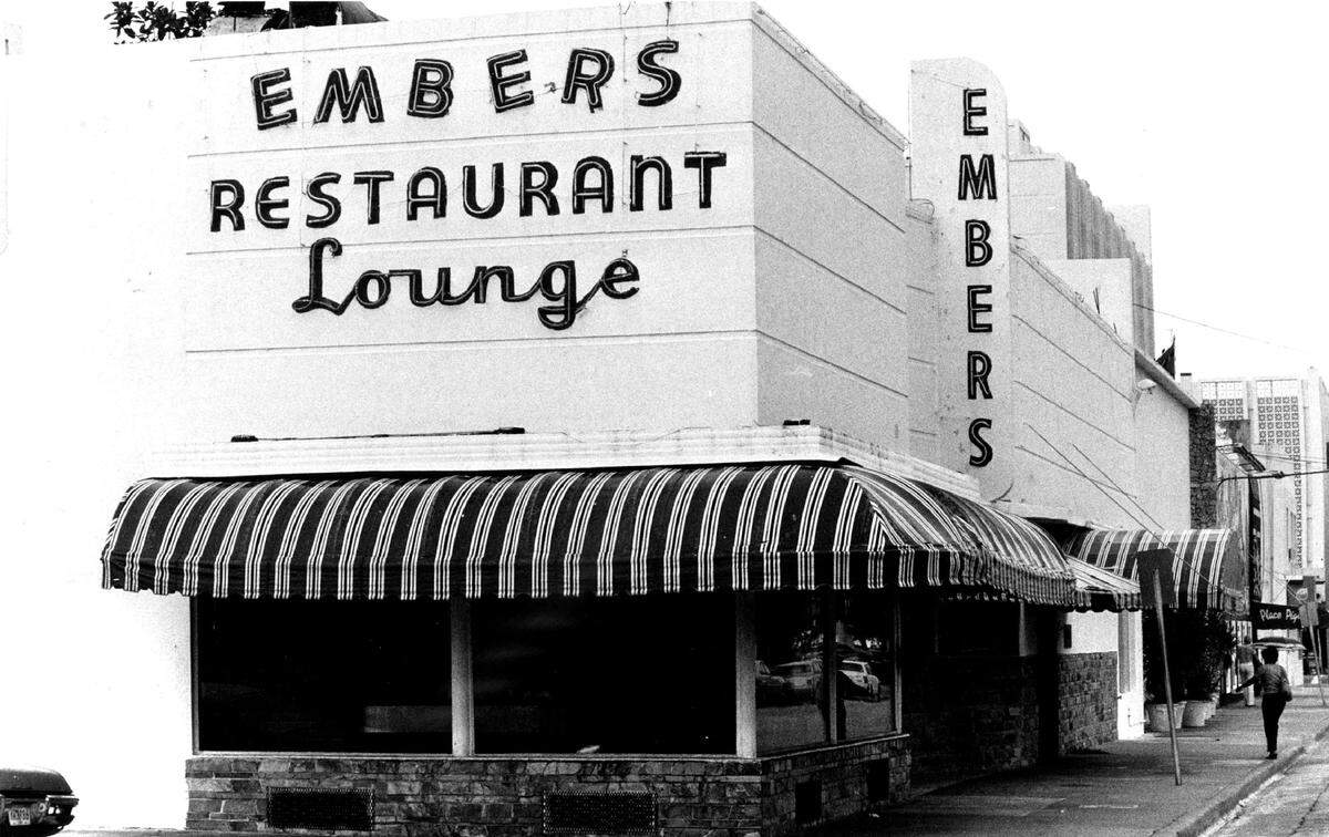 Embers Restaurant in Miami Beach.