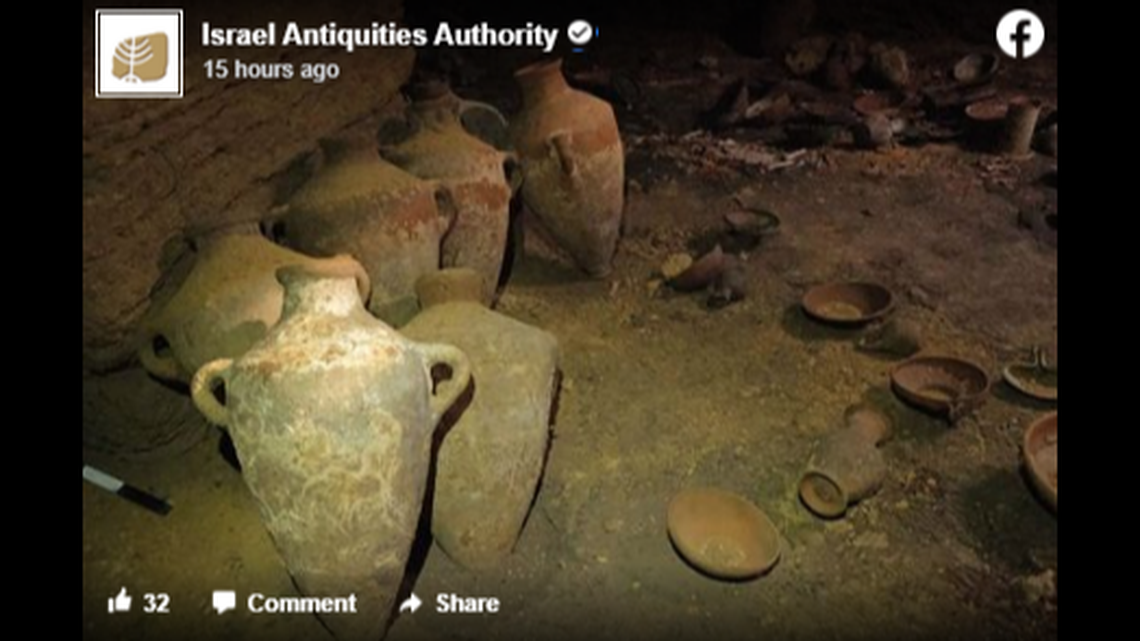 Construction crews working at Israel’s Palmachim Beach National Park accidentally discovered a cave, revealing “what looks like an ‘Indiana Jones’ film set,” according to the Israel Antiquities Authority.