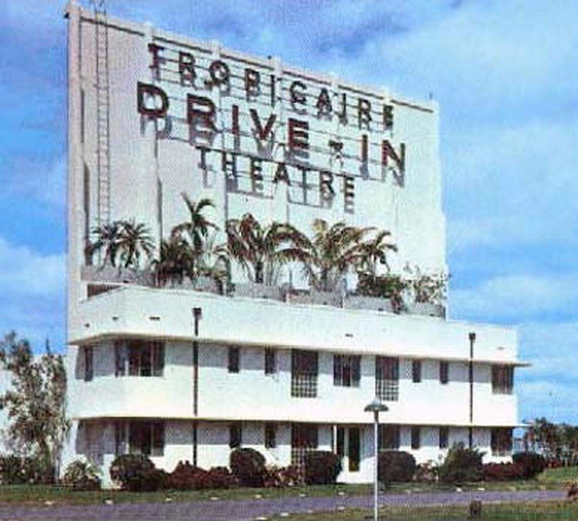 The Tropicaire Drive-In movie theater in Miami-Dade in in the 1960s.