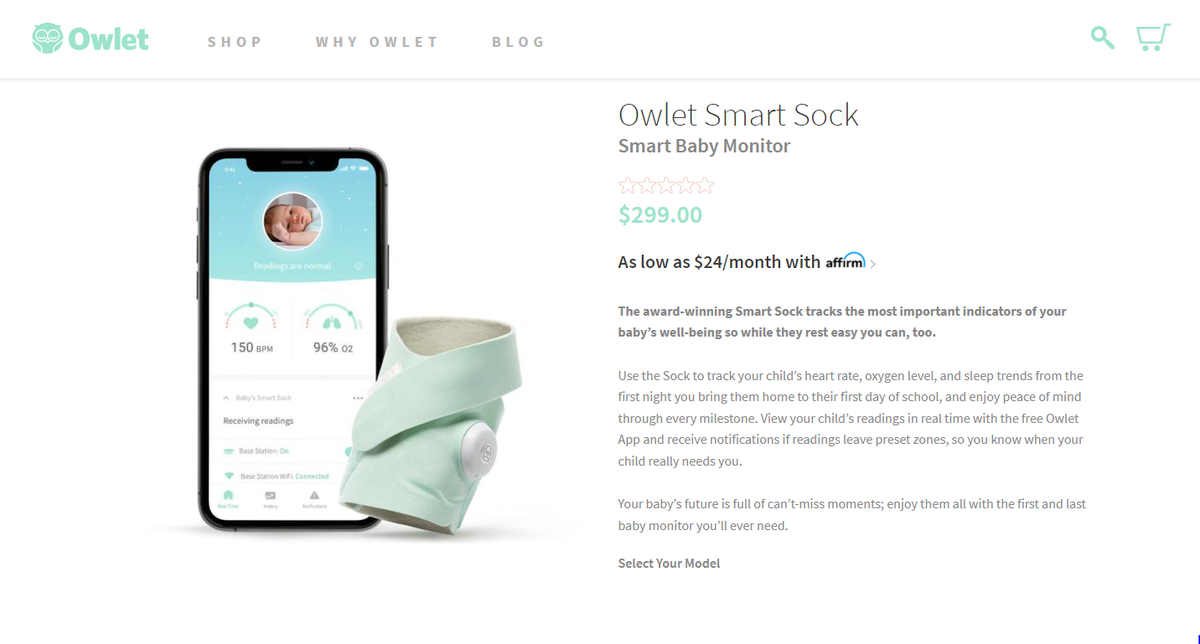 Owlet Baby Care has discontinued its baby monitor, Smart Sock,&nbsp; in the United States after receiving a warning letter from the U.S. Food & Drug Administration.