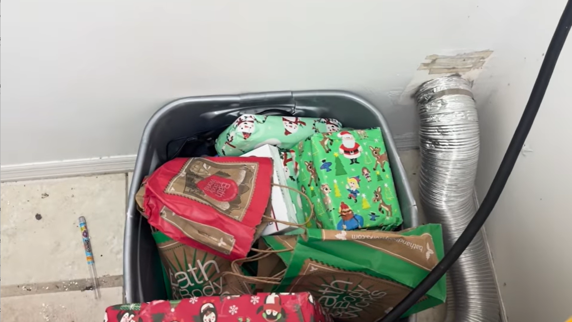 The “stolen” presents were later found hidden behind a washing machine in a family member’s home, the Florida sheriff’s office said.