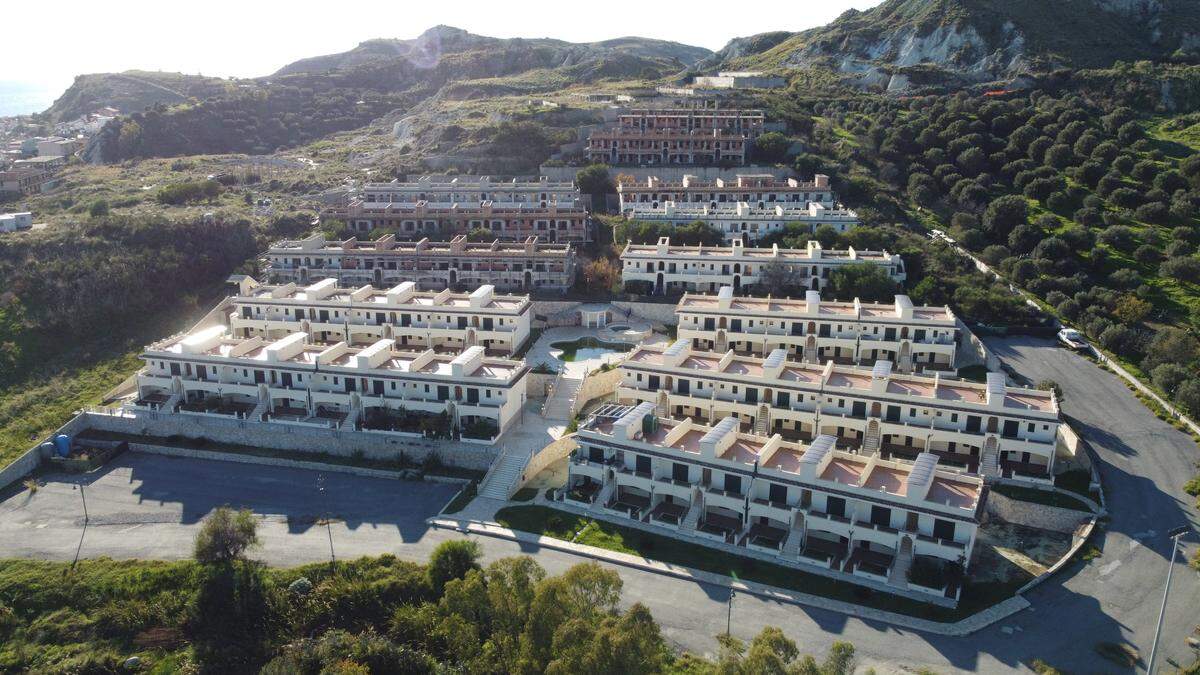 The Jewel of the Sea complex, at which many apartments remain unfinished, is seen in 2022.