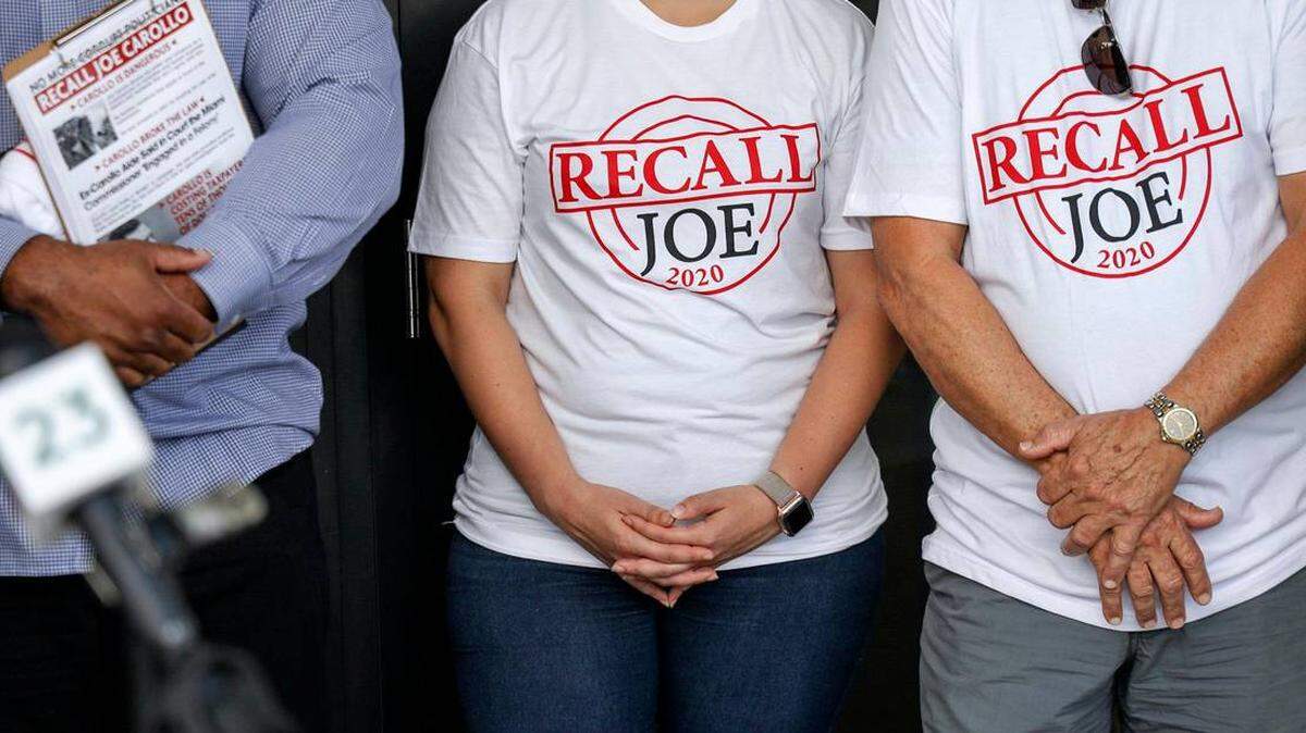 A recently announced recall effort targets Miami Commissioner Joe Carollo.
