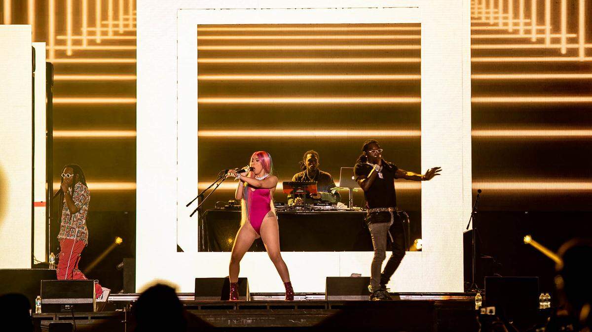 Cardi B and Offset at Rolling Loud 2019.