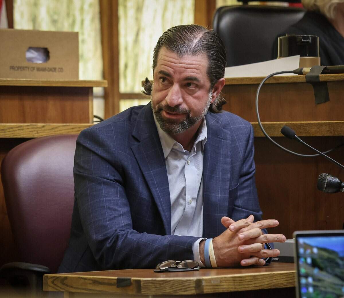 Andres Fernandez testifies for the second time during the Pino trial on Wednesday, June 17, 2026, in Miami.  Pino is charged in connection to the crash that killed his 17-year-old Lucy Fernandez.