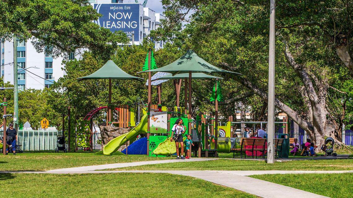 The playground at the Juan Pablo Duarte Park in Little Santo Domingo in Allapattah, on Sunday October 30, 2022.