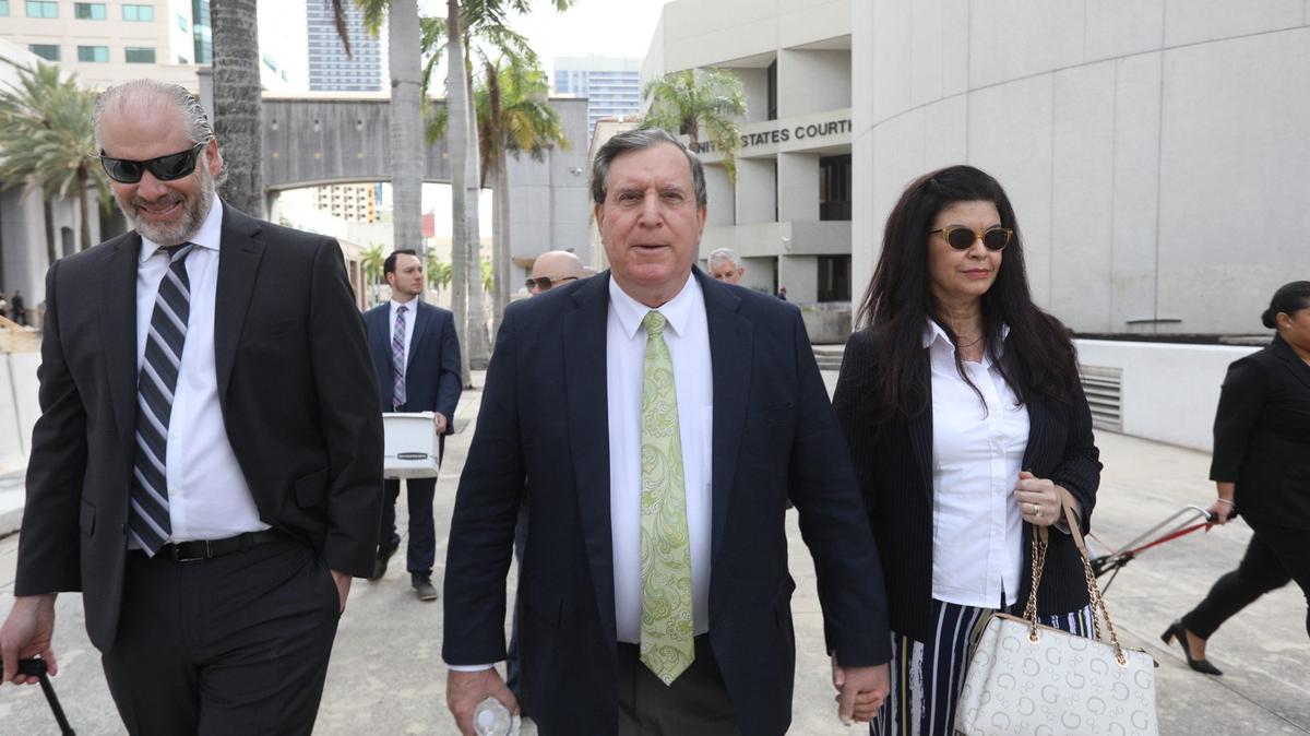 Miami Commissioner Joe Carollo leaves federal court in downtown Miami on March 1, 2024. A federal judge decided to delay the auction of his Coconut Grove home to pay part of a $63.5 million verdict against him.