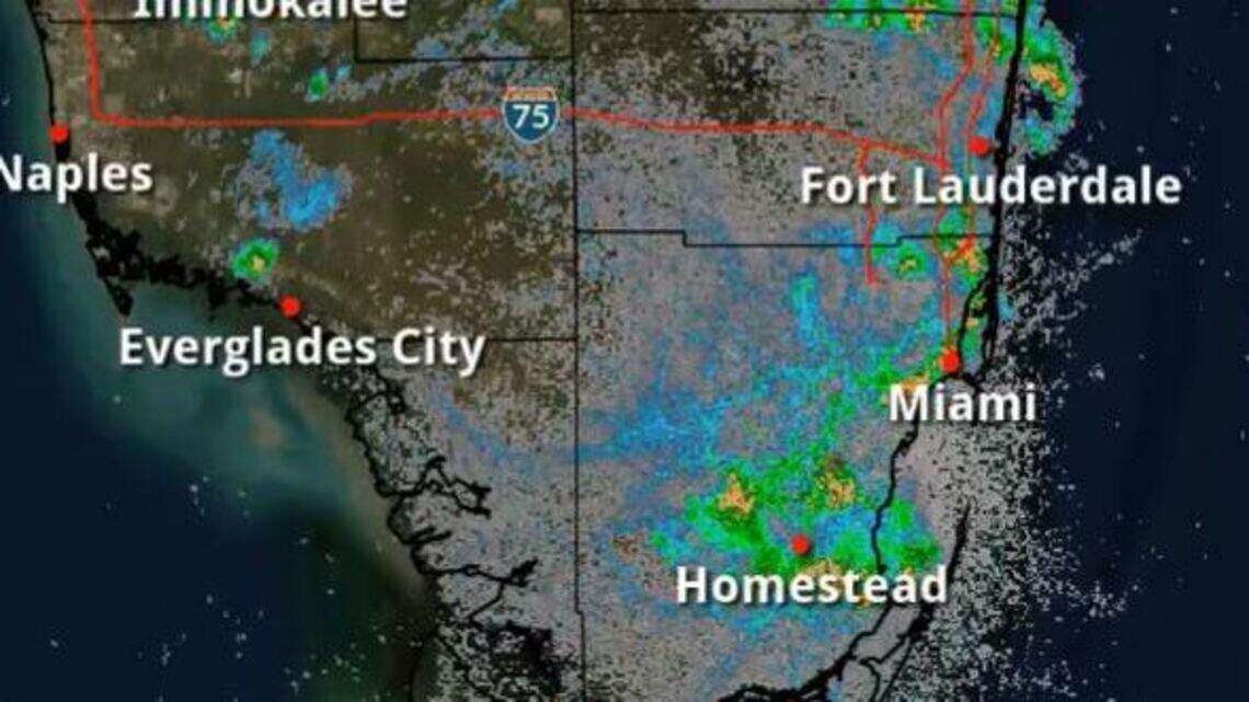 Portions of Miami-Dade under a flood advisory Sunday night. Storms to return Labor Day.
