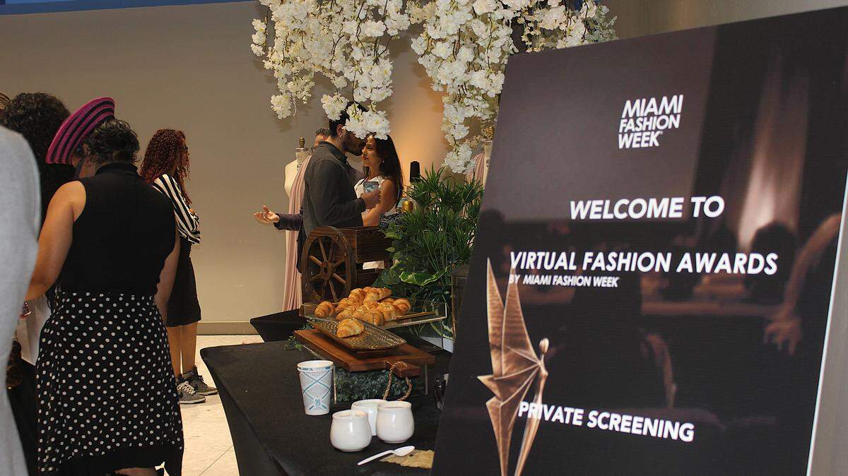 Guests gather at the Miami Fashion Week Virtual Fashion Awards pre-gala screening at Miami Dade College’s Wolfson Campus on May 19th, 2026.