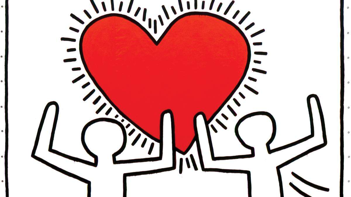 An untitled work by the late artist, Keith Haring.