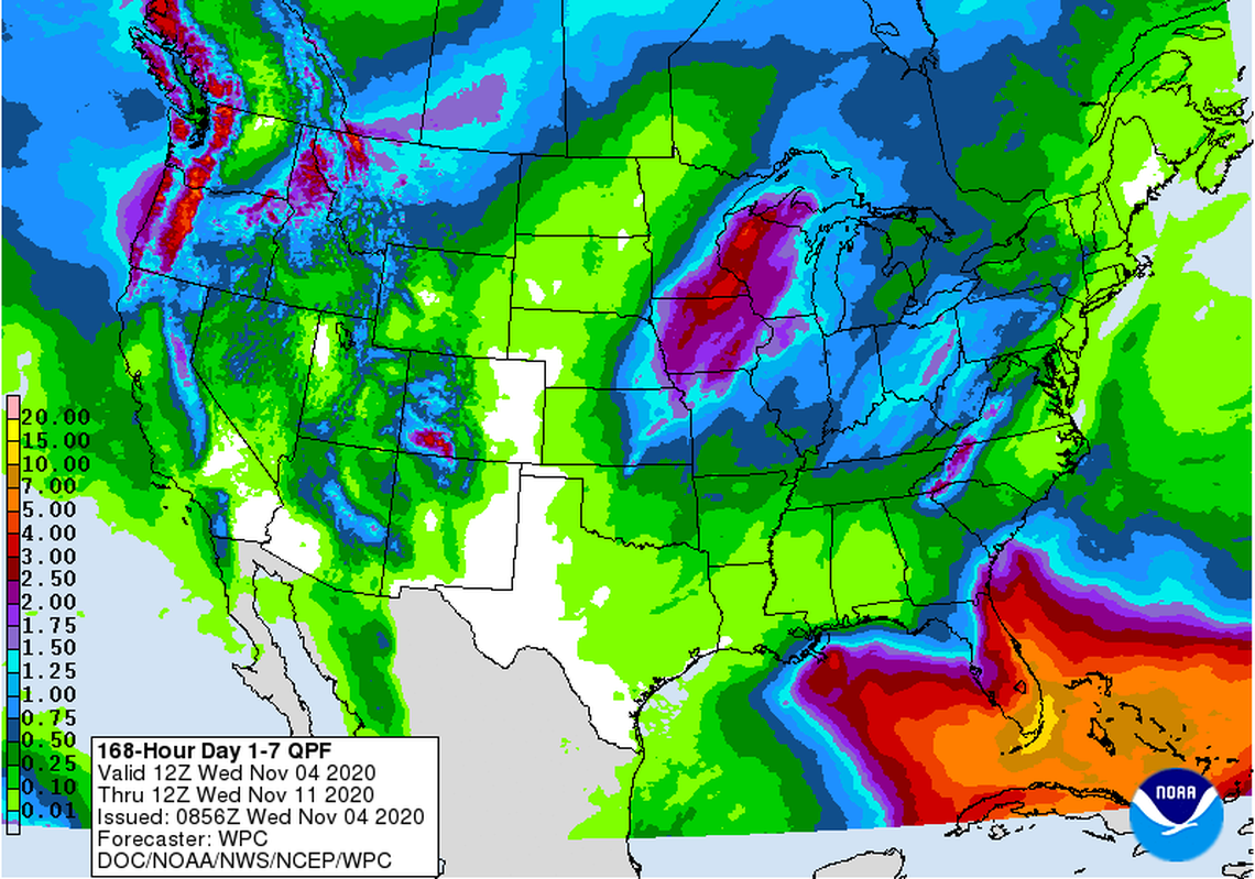 Forecasters say the chance for heavy rains and gusty winds in South Florida has increased, with flooding being a particular concern because of the saturated soil across portions of the area.
