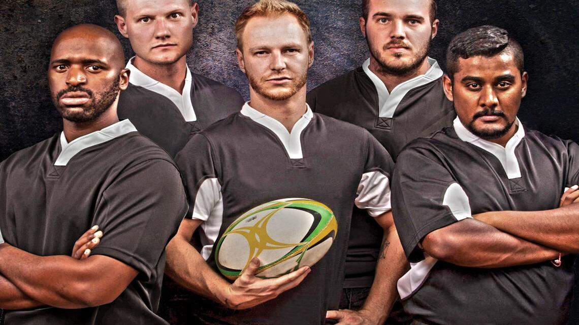Members of South Africa’s Jozi Cats rugby team;