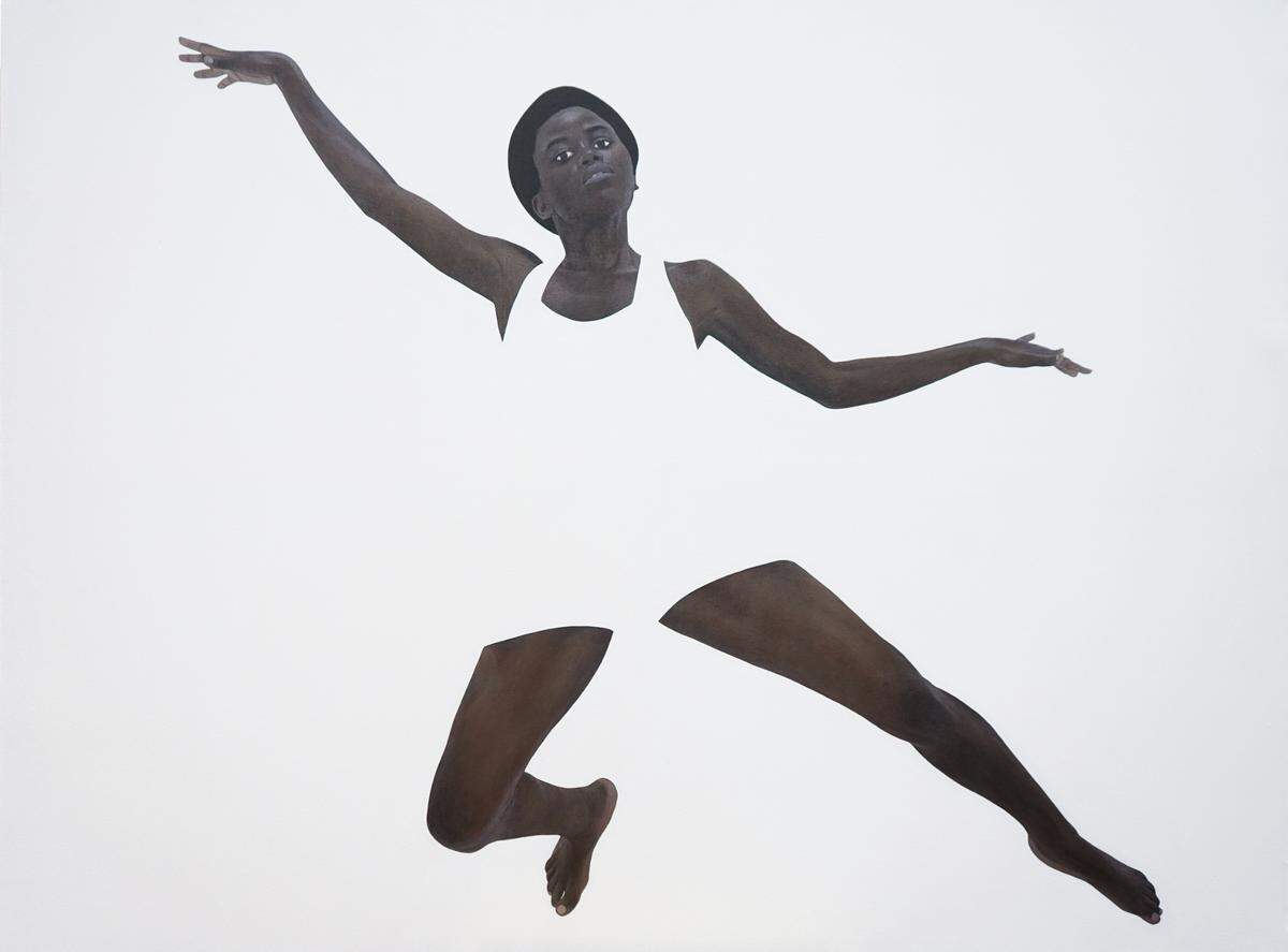 At Art Basel, the Afriart Gallery will feature work by Uganda’s Sungi Mlengeya. Here: her 2021 work, “Huru.”