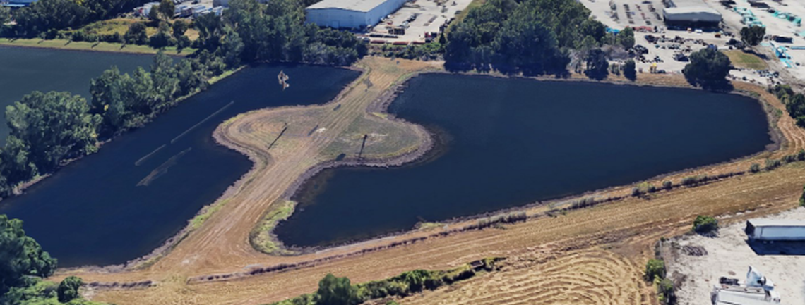 A photo of the ponds from a Google Earth snapshot included in the complaint.