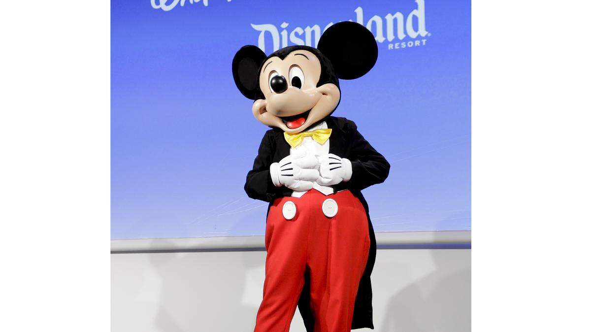 FILE - In this Jan. 4, 2017 file photo, the Disney character Mickey Mouse appears at CES International in Las Vegas. Mickey Mouse is getting the full star treatment as the iconic character turns 90 this year.