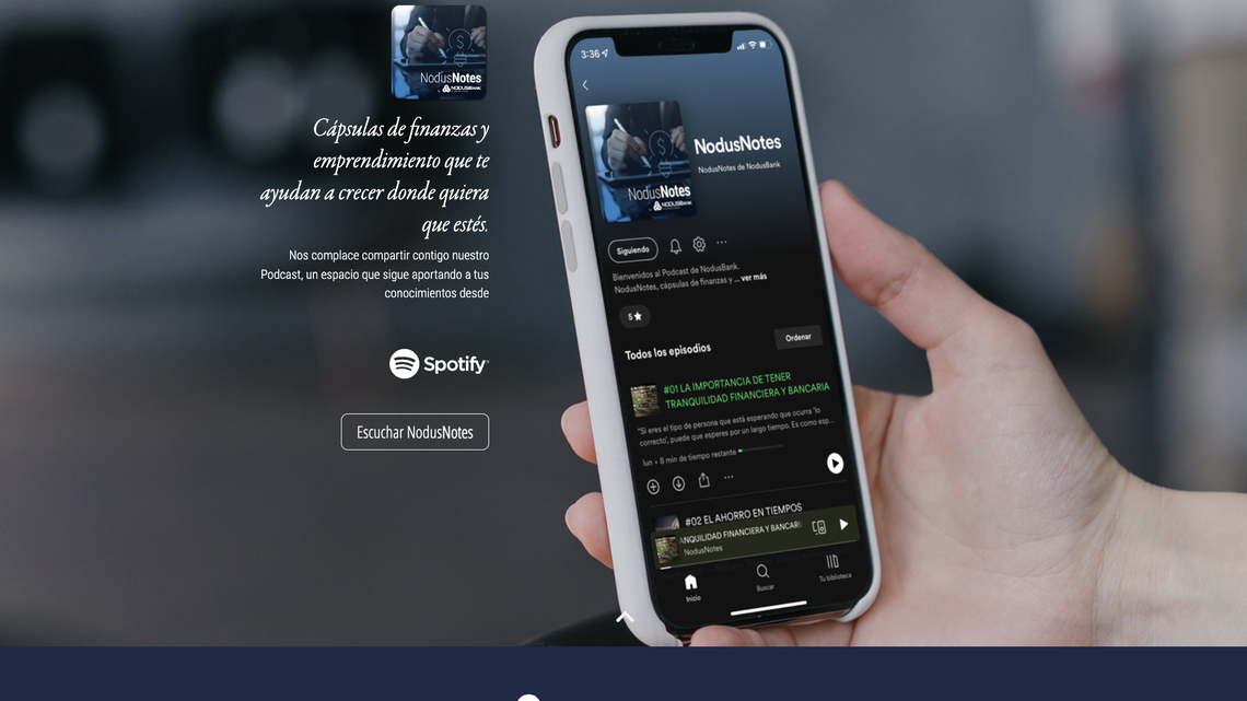 An ad for a Nodus Bank app