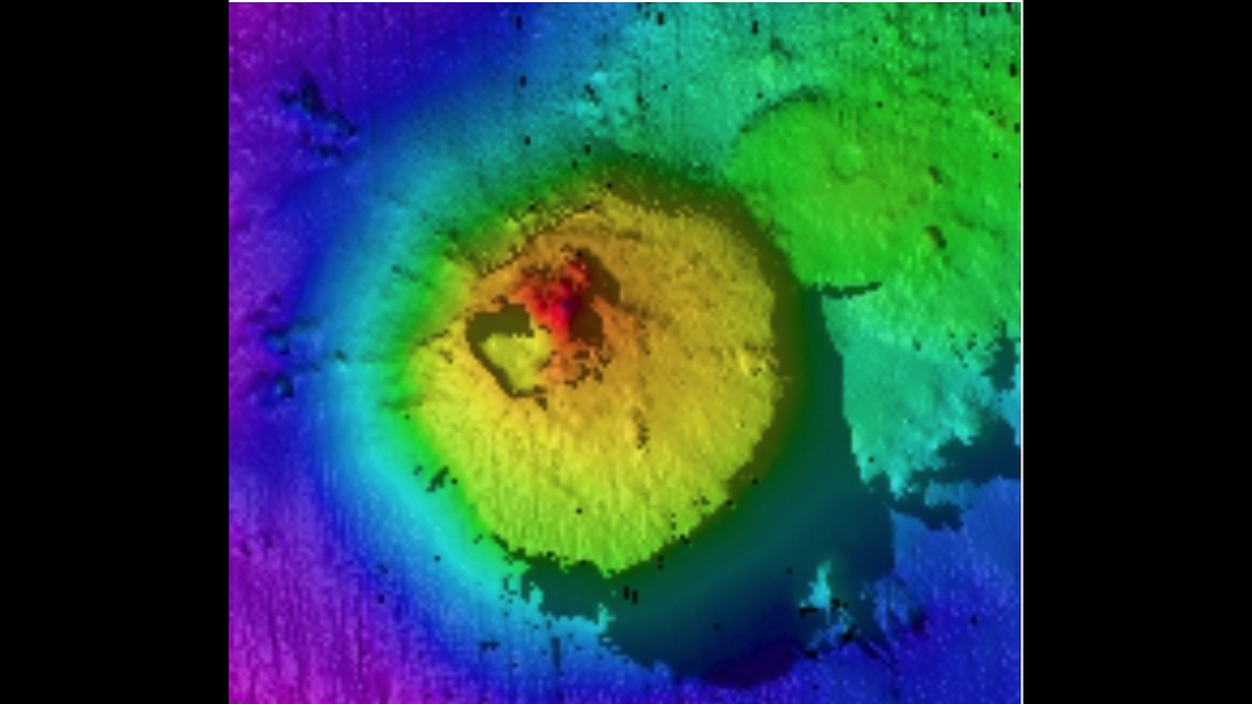 Seafloor mapping by the Schmidt Ocean Institute has revealed an underwater mountain twice as high as the Burj Khalifa in Dubai, the world’s tallest building, off Guatemala.