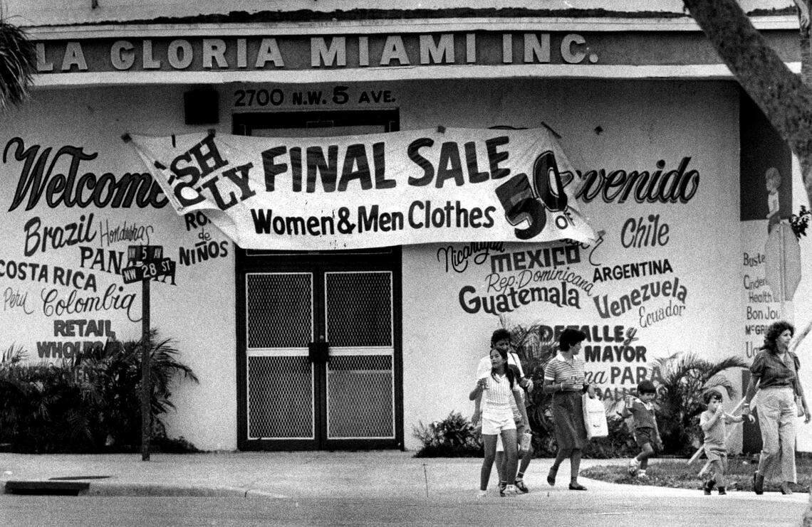 A business in the Miami Fashion District.