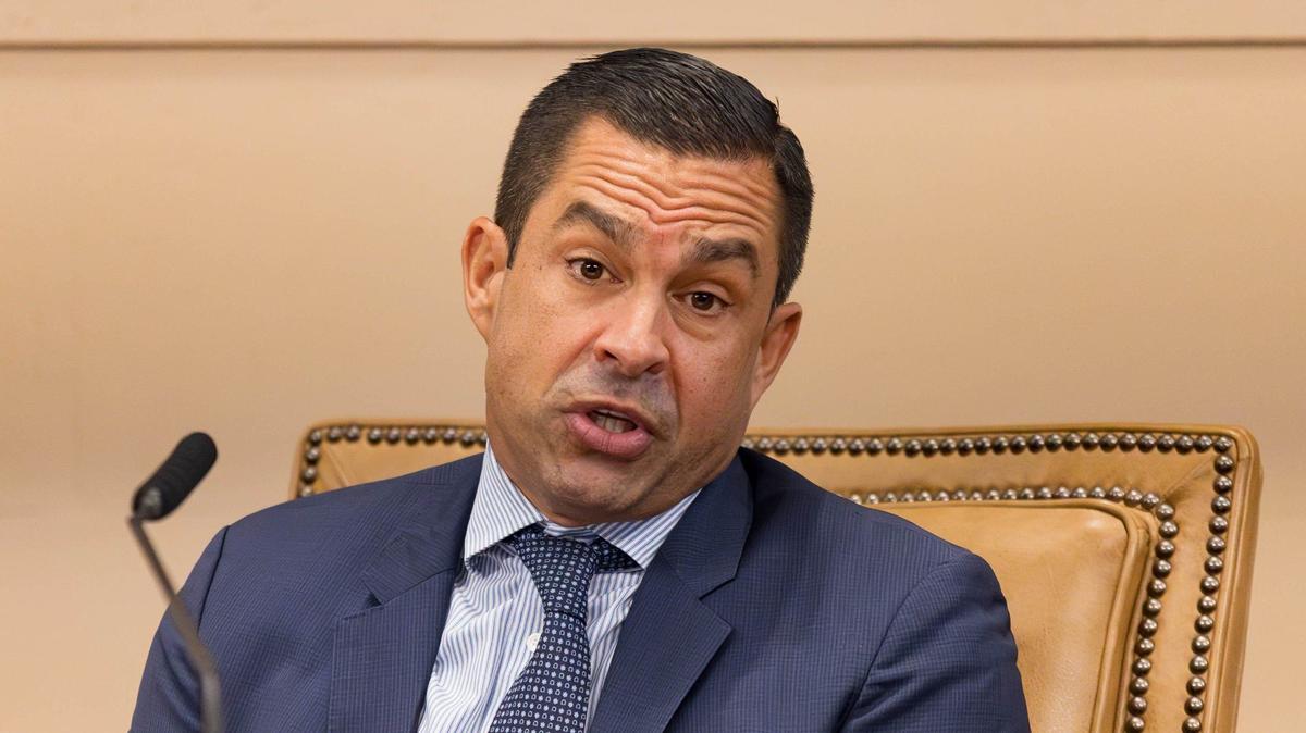Coral Gables Mayor Vince Lago speaks about the annexation of Little Gables at a City Commission meeting at Coral Gables City Hall on Tuesday, Aug. 27, 2024, in Coral Gables, Florida.
