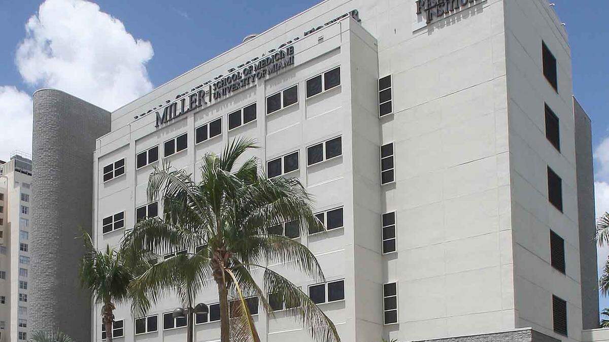 A file photo shows the Diabetes Research Institute at the University of Miami Miller School of Medicine Complex. The Medical School was recently ranked average on a variety of racial justice metrics by a group of medical students. 