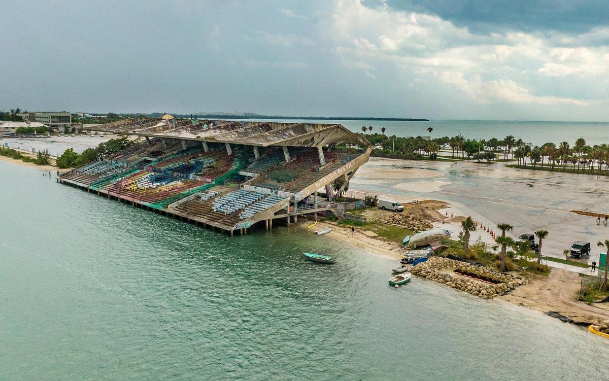 Miami Marine Stadium on Virginia Key.