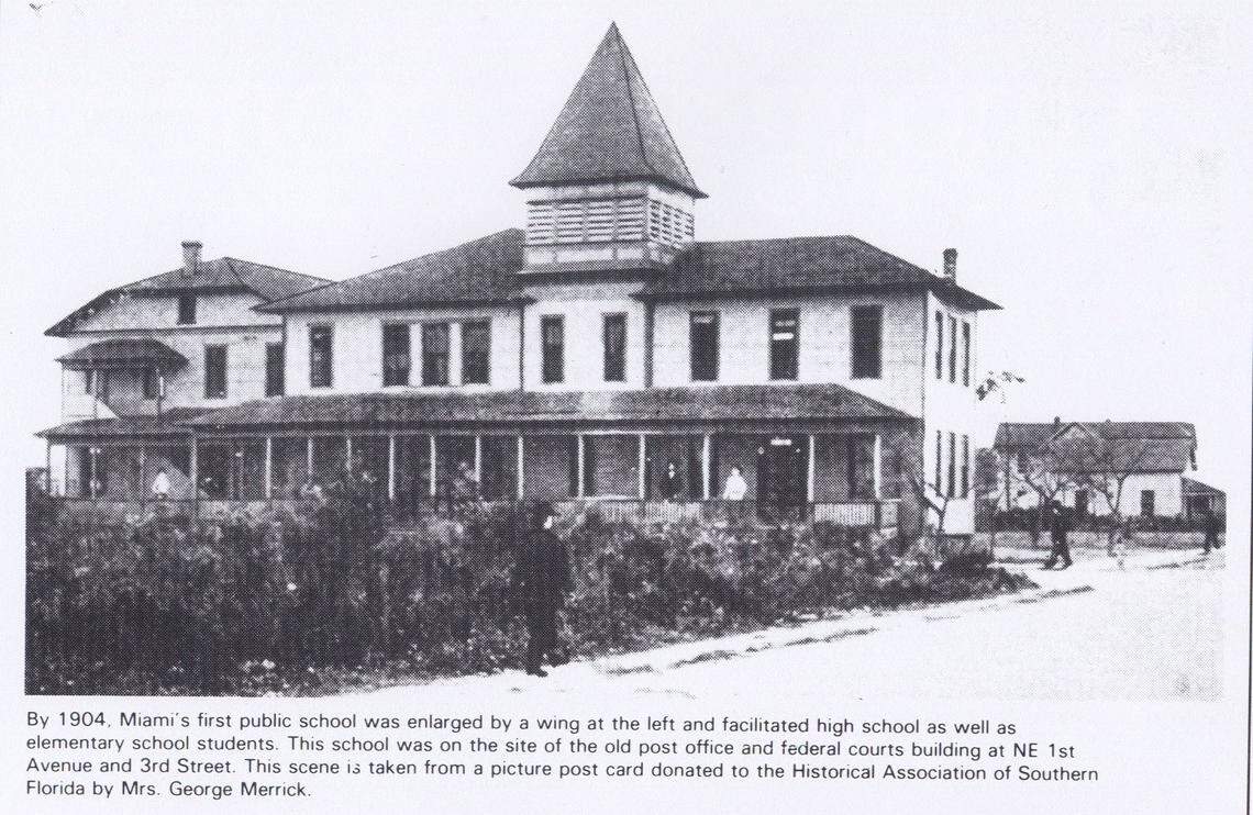 Pic of Miami High.... Picture scanned from the book entitled: “Miami The way we were” by Howard Kleinberg. Photo was donated to the book by the Historical Association of Southern Florida by Mrs. George Merrick.