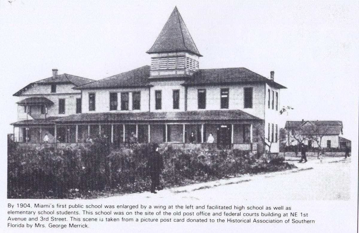 Pic of Miami High.... Picture scanned from the book entitled: “Miami The way we were” by Howard Kleinberg. Photo was donated to the book by the Historical Association of Southern Florida by Mrs. George Merrick.
