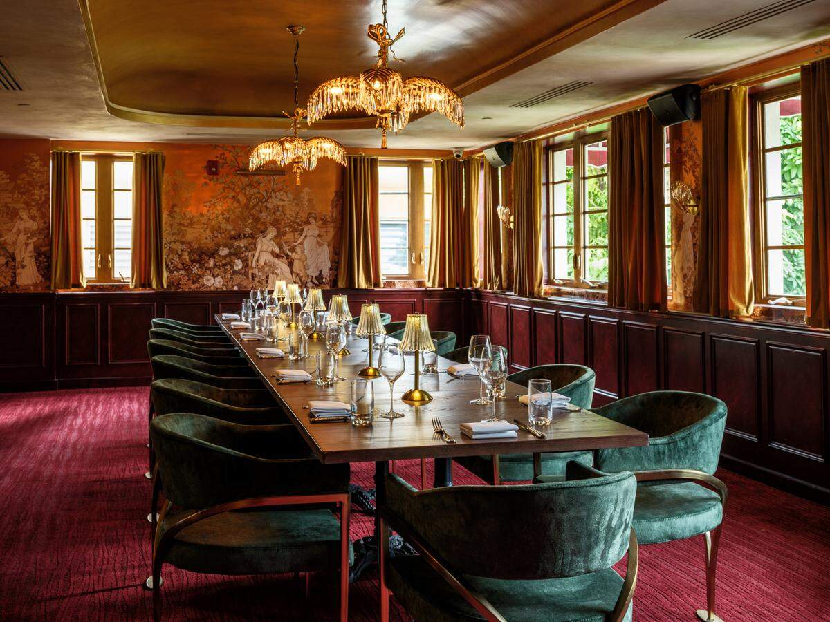 The private dining room at La Grande Boucherie restaurant in Miami Beach.