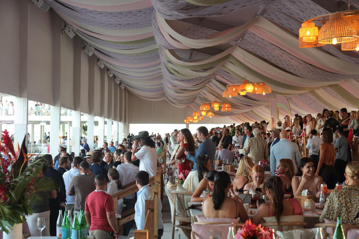 Spectators attend the Global Champions Arabians Tour Miami Beach.