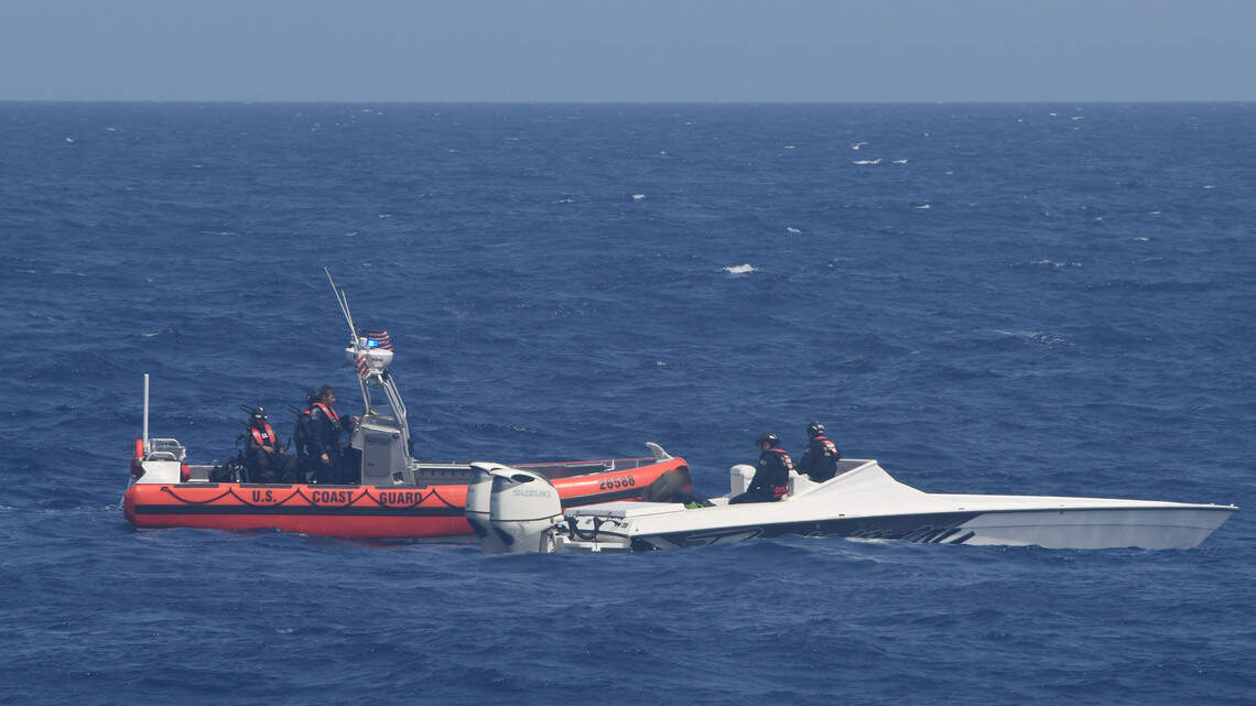 Coast Guard stops boat with 97 bales of marijuana off Bahamas, service says