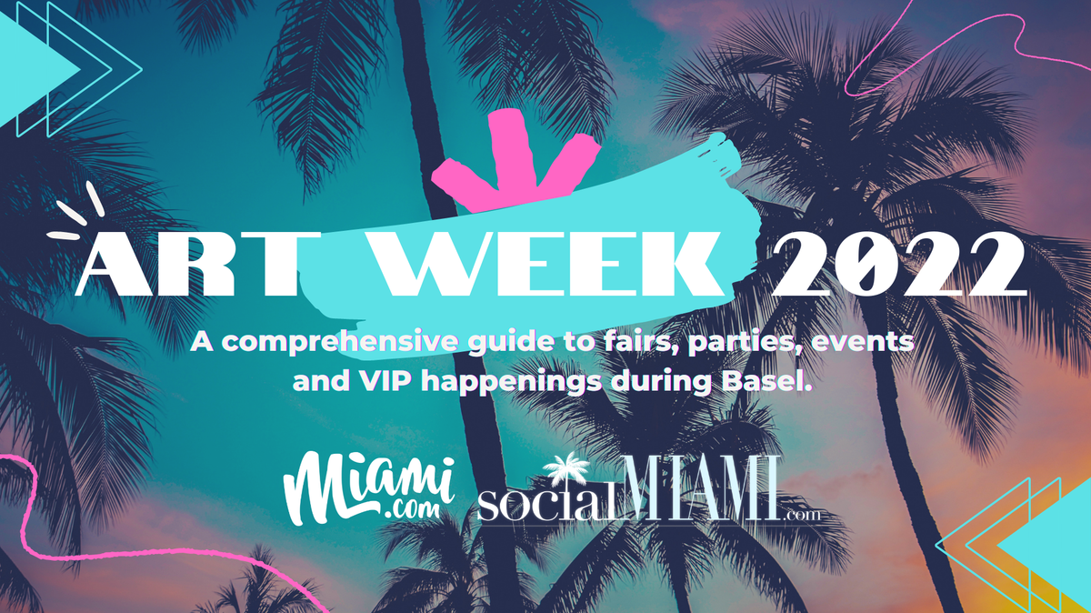 Views of the beach in the summer, looking up at palm trees and blue skies. This banner background has a panoramic canvas style with a vibrant neon Miami Vice filter effect.