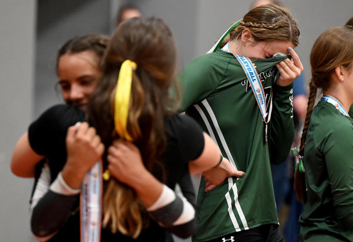 Westminster Christian School takes on Clearwater Central Catholic in a Class 3A Volleyball State Championship match at Polk State College. Sunday November 13th, 2022.(Photo/Chris Tilley)
