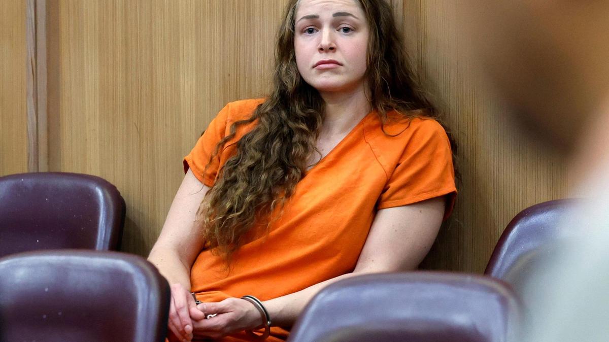 Defendant Courtney Clenney, Miami OnlyFans model accused of murdering boyfriend, sits at Miami-Dade Circuit Court Judge Laura Sheron Cruz, courtroom at the Miami-Dade County Courthouse in Miami, Florida, on Thursday, December 19, 2024. Attorneys Sabrina Vora-Puglisi Frank Prieto