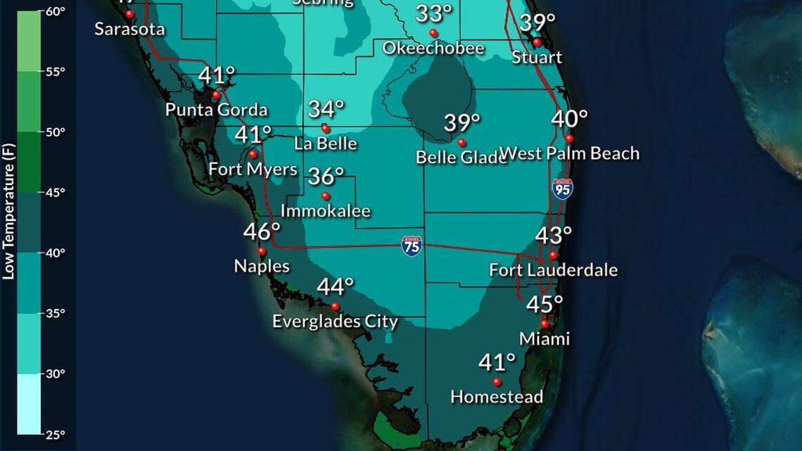 Broward County has declared a cold weather emergency for Tuesday night and is in the process of opening up shelters for the homeless ahead of the frigid overnight temperatures.