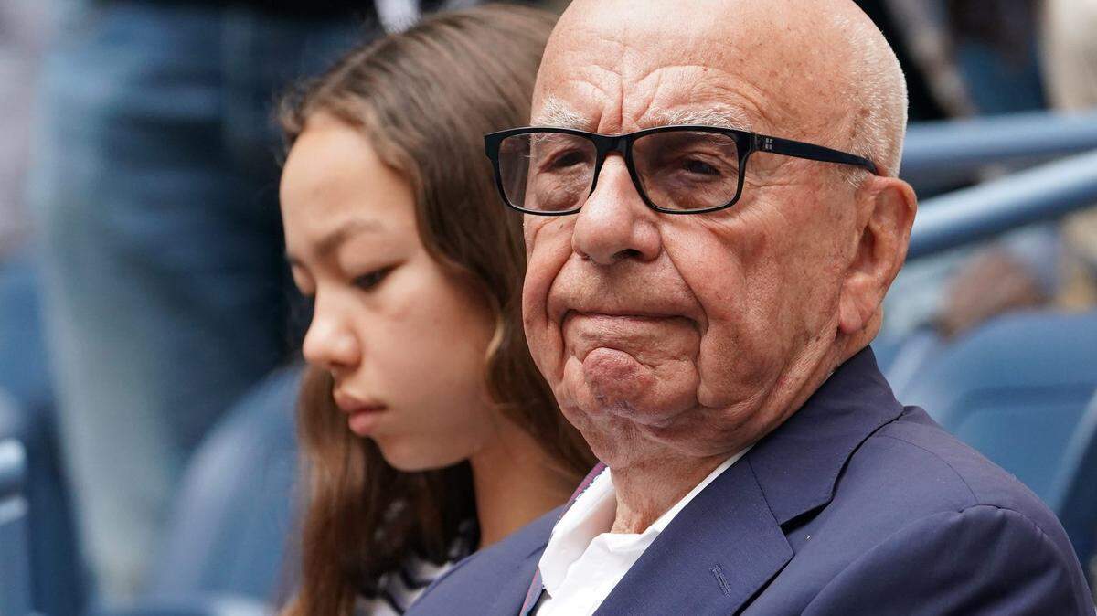 Rupert Murdoch watches Kevin Anderson of South Africa play Rafael Nadal of Spain during a tennis match in Ashe Stadium at the USTA Billie Jean King National Tennis Center in New York on Sept. 10, 2017. Xxx Anderson Trophy Rd1746 Jpg S Ten Usa Ny