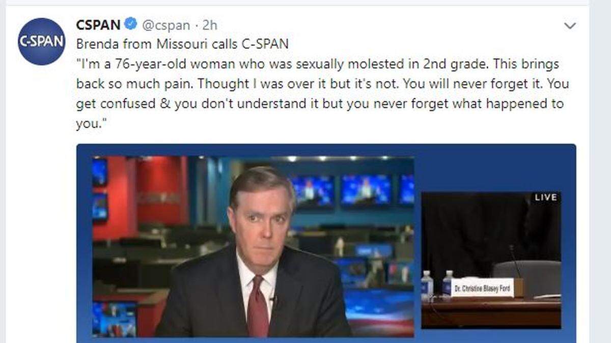 Rape survivors called into C-SPAN during the Kavanaugh hearing Thursday.