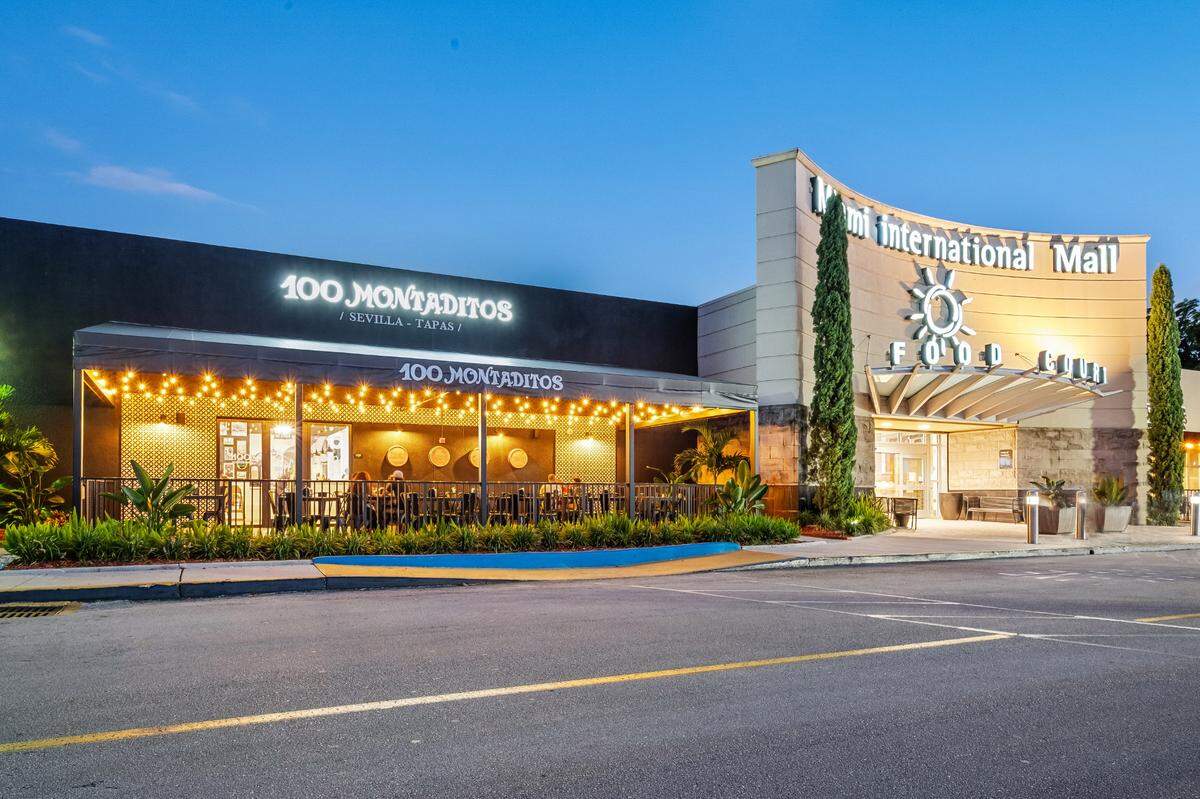 Miami International Mall promotes its food court right out front.