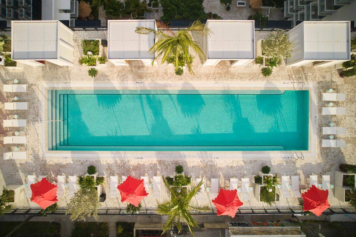 The rooftop pool at Arlo Wynwood.