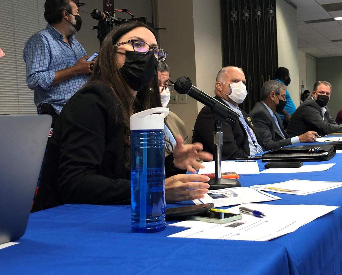 Lourdes Gomez, Miami-Dade’s director of Regulatory and Economic Resources, lays out potential changes to the county’s building laws during an Aug. 30, 2021, meeting of a county panel exploring legislative responses to the collapse of the Champlain Towers South condominium complex in Surfside.