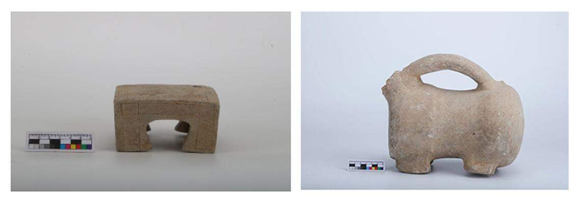 Pottery found in Wei dynasty tombs.