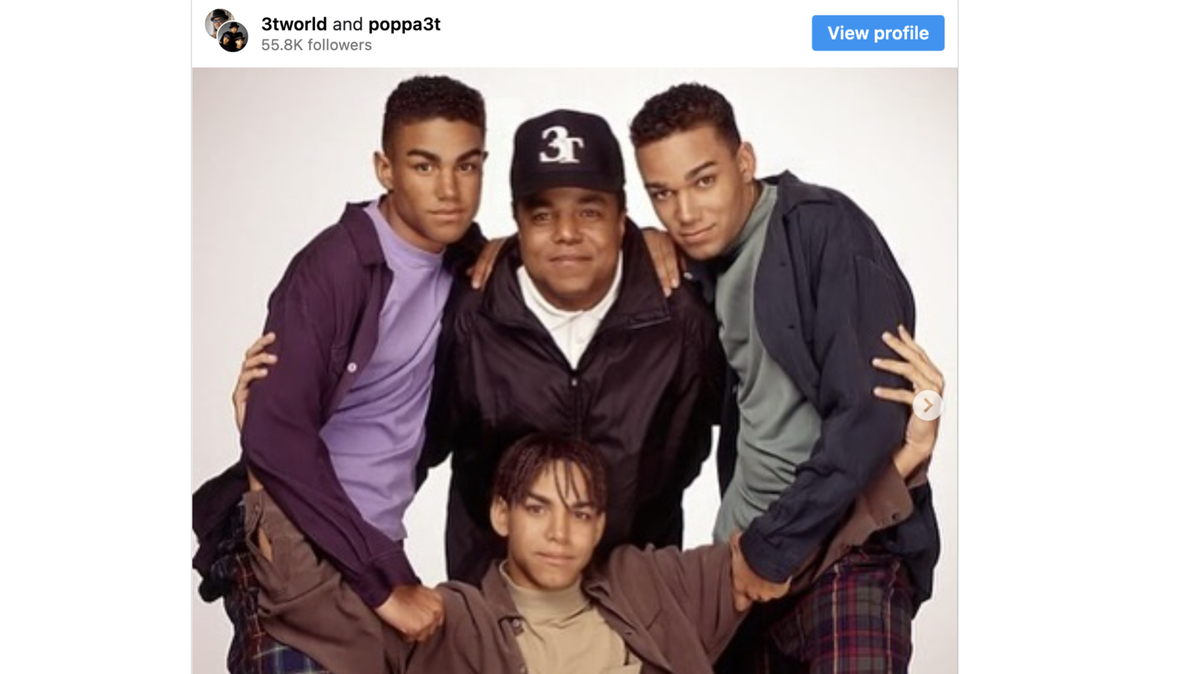 Tito Jackson with his three sons.