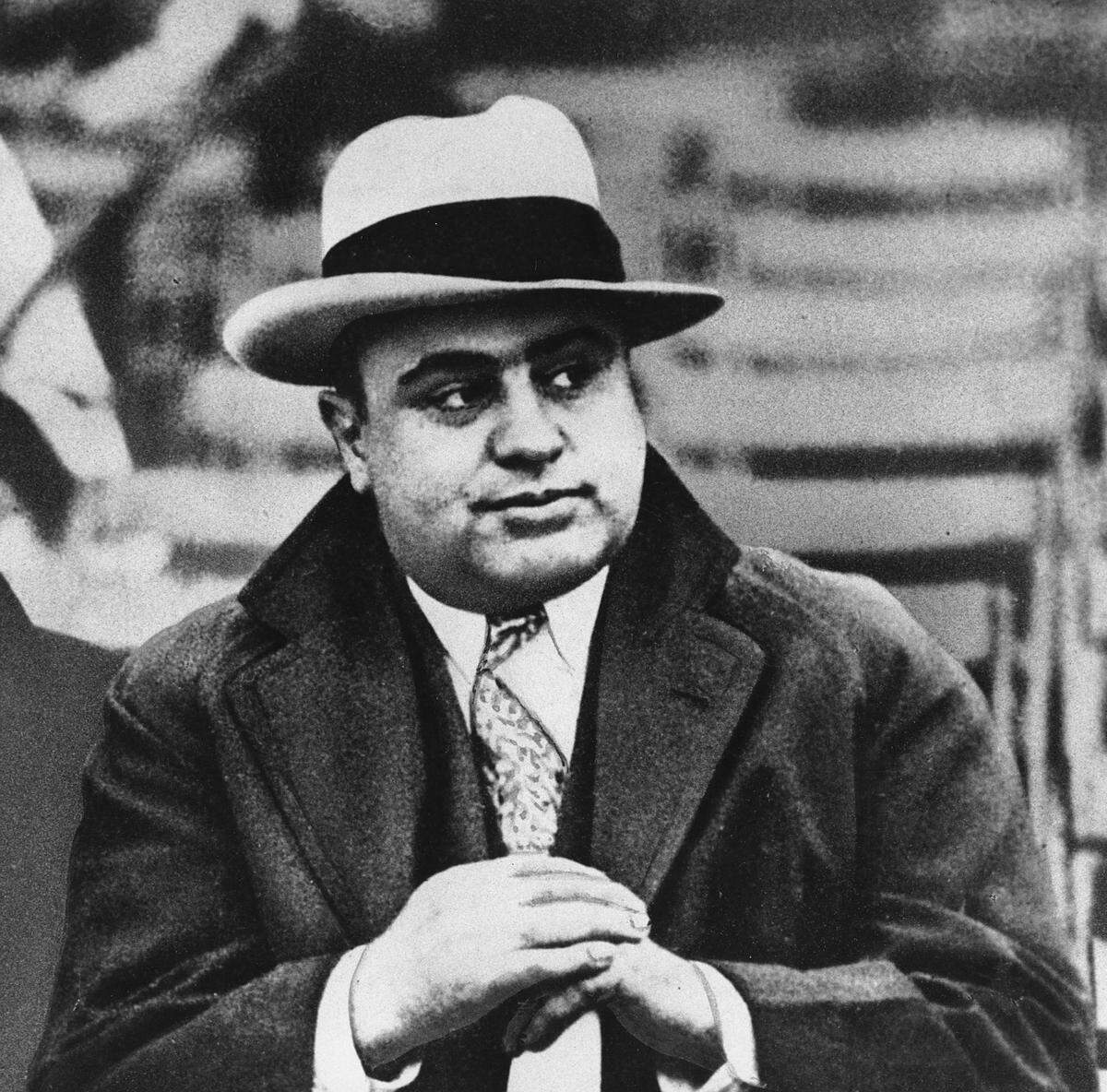 In this file photo taken Jan. 19, 1931, mobster Al Capone is photographed at a football game.