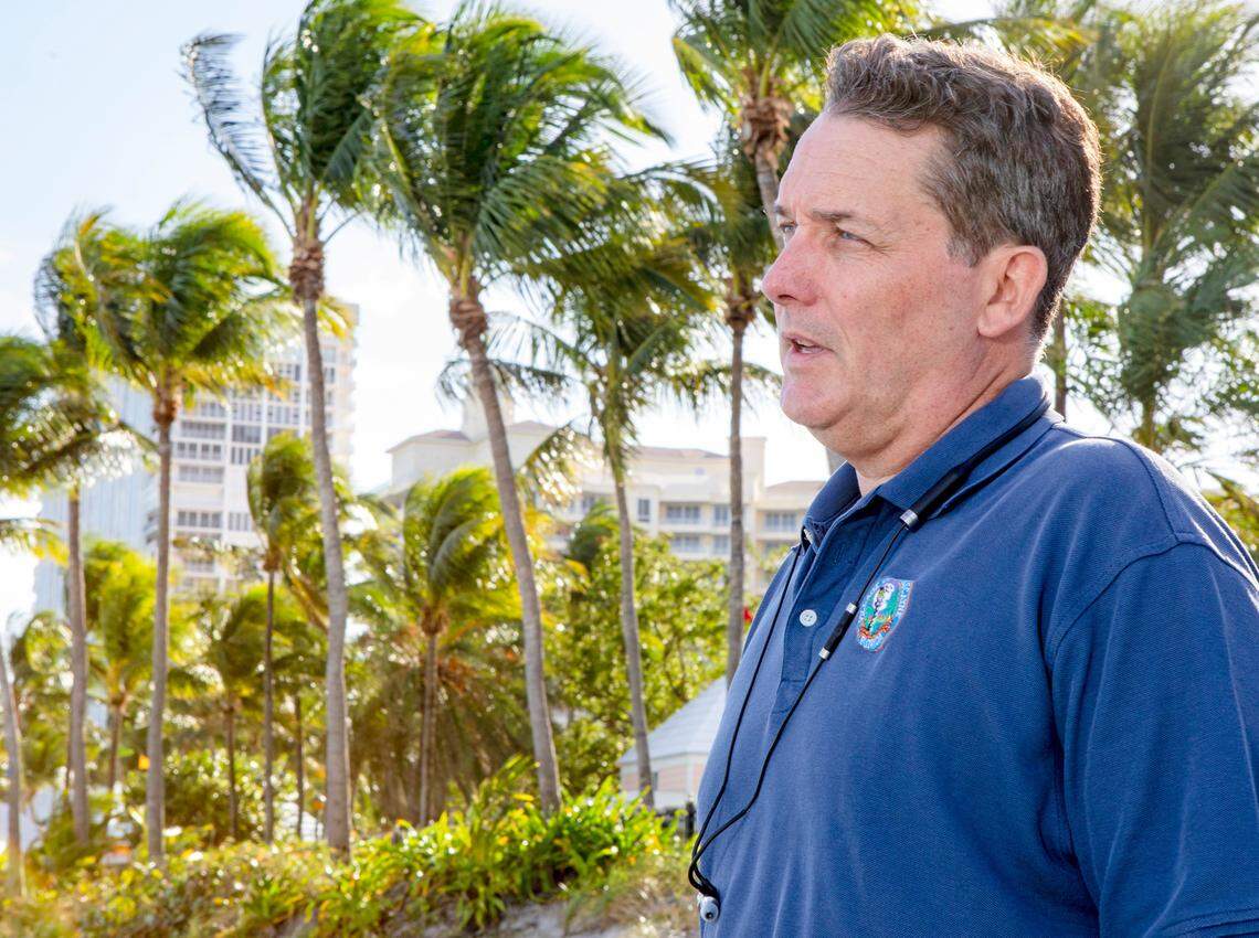 Key Biscayne on Monday became the first Miami-Dade municipality to impose a curfew as a result of the coronavirus crisis. Mayor Mike Davey, above, announced a daily curfew from 10 p.m. to 5 a.m. that will be in place indefinitely.