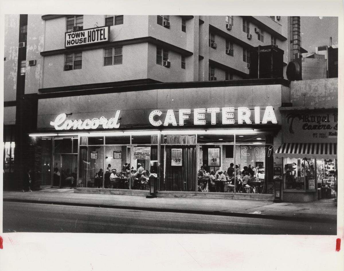 In 1982, the Concord Cafeteria in South Beach.