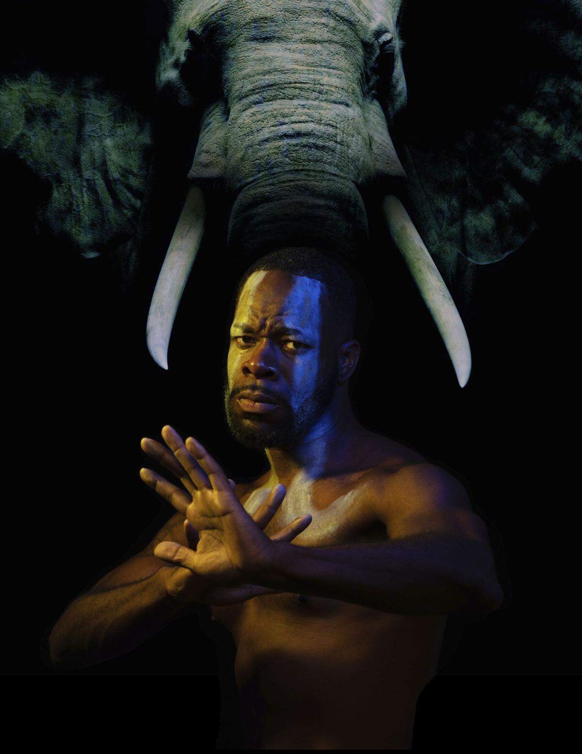 In Zoetic Stage’s season opener ‘Mlima,’ Jerel Brown plays Mlima, a majestic African elephant who becomes a victim of the deadly international ivory trade.