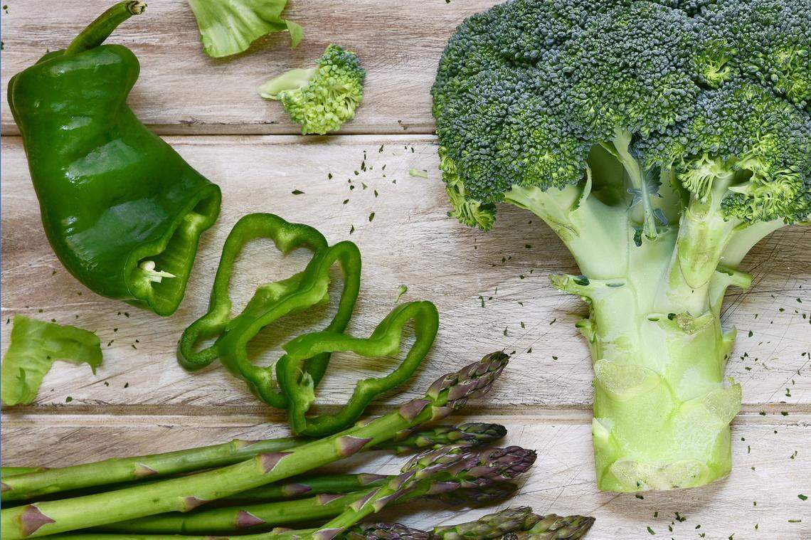 Artichokes, asparagus, broccoli, spinach, Brussels sprouts, green tea, edamame, cucumbers and lettuce are good to add to your diet. They’re anti-inflammatory, a vitamin powerhouse, and help with heart and liver health and brain cognition.