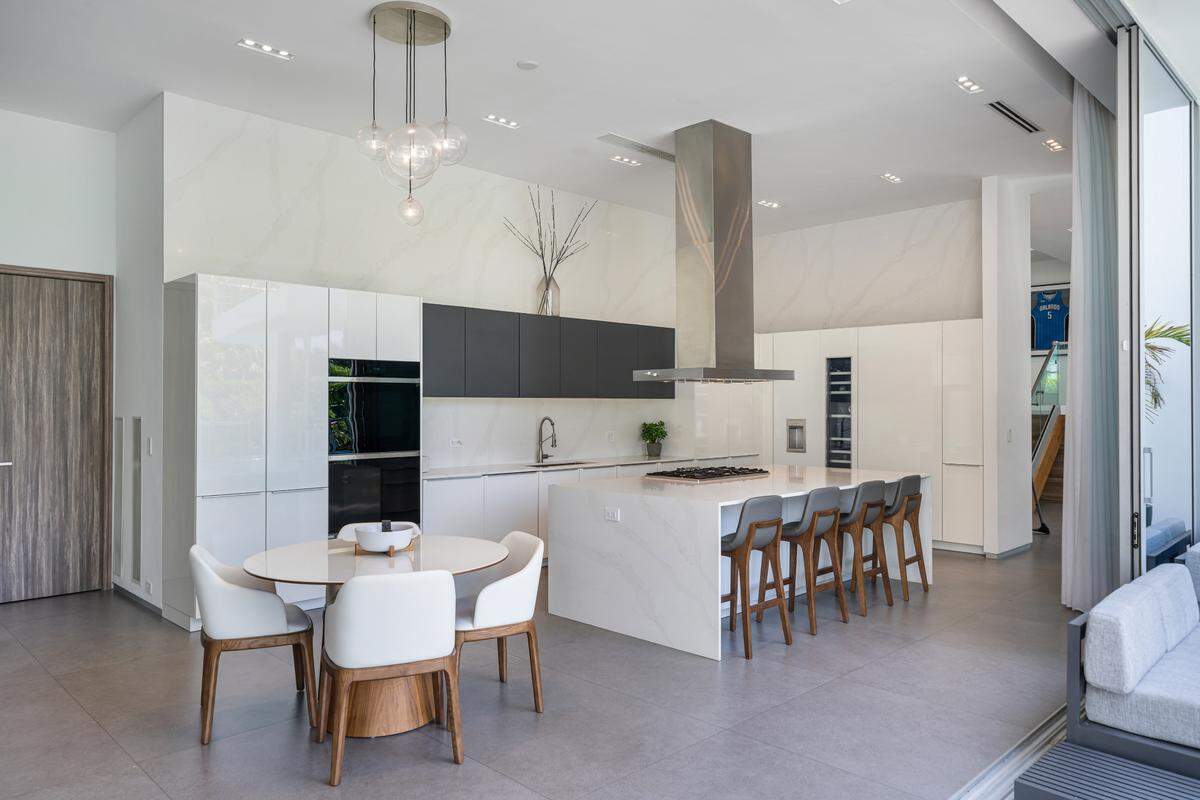This is a photo in the kitchen of the Miami Beach mansion that former Miami Heat player Victor Oladipo recently sold.