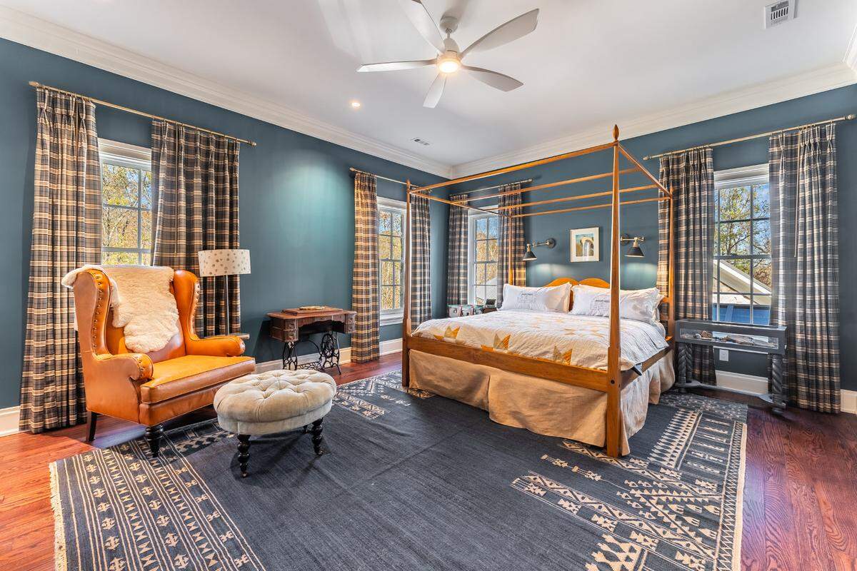 The home has five bedrooms.